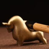 Чистая медная ручка, ручки, пионер пионер пионера Niu Wenfang Desktop Creative Retro Cormeration Wenwan Pinja Town Paper Paper Pap