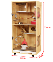 Dragon Cat Cabinet Cage Solid Wood Cedar Wood Eco Plate Cabinet Villa Pet Cabinet Matchup Cage