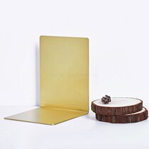 Simple Nordic brass bookshelf book stand light luxury book by storage LOGO custom creative brass decoration bookend