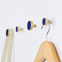 Brass hook entrance metal coat hook Nordic designer wall decoration wall hanging creative Lapis lazuli hanging nails
