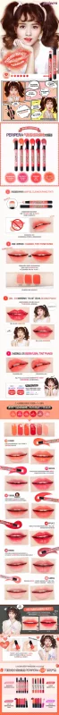[Giải phóng mặt bằng] Hàn Quốc peripera feifeifeila cushion pang xốp cushion lip gloss lip glaze lip gloss - Son bóng / Liquid Rouge