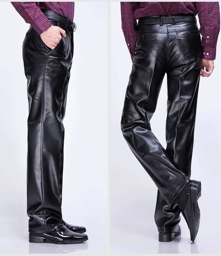 Pantalon cuir homme droit pour hiver - Ref 1482592 Image 8