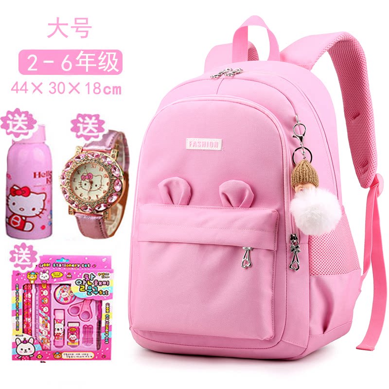 Schoolboy 2-3-4-5-6th grade load-reducing girl protective crest children's school bag Girls ultra-light large capacity shoulder bag
