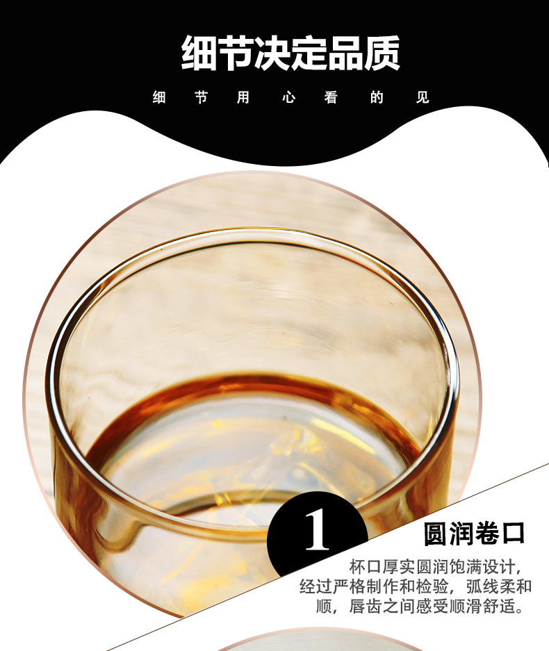 Sáu ly rượu whisky dày không chì có thể uống được ly rượu vang cao cấp