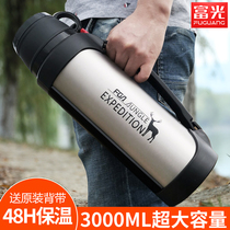 Fulight insulation kettle stainless steel outdoor water Cup 1L 2 liters travel portable large capacity insulation thermos bottle 3000ml
