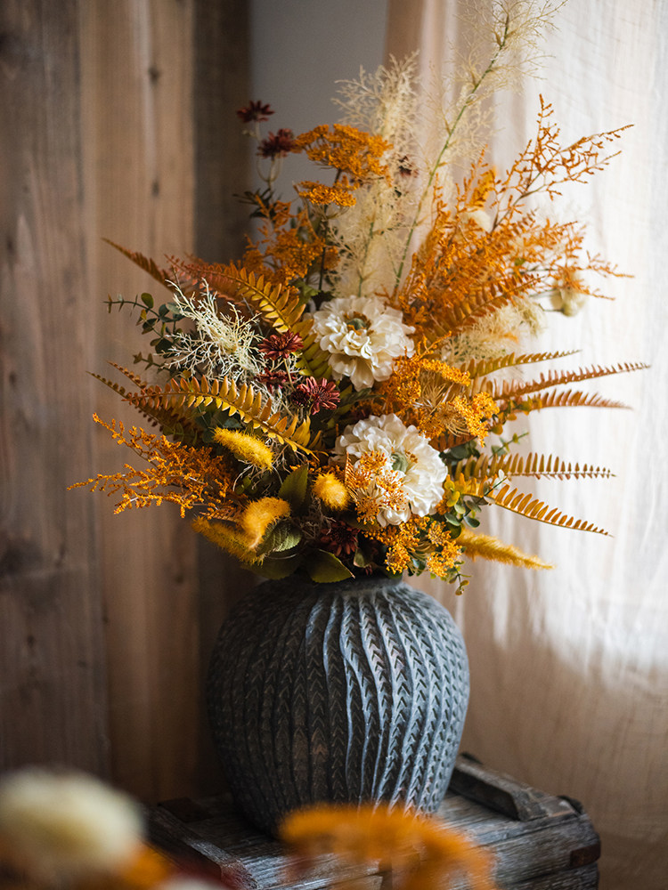 Juhan Qiu Hitomi designer simulation bouquet floral hand bouquet art Forest European decoration Living room coffee table decoration