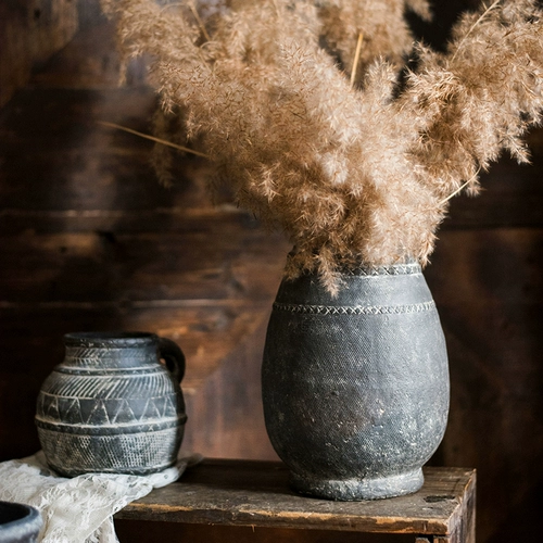 掬涵 Африканские элементы ретро керамики искусство древние узоры ретро цветочный горшок орнамент этнический стиль плитки