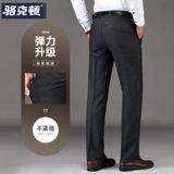 Демисезонные универсальные осенние штаны, свободный прямой крой, для среднего возраста