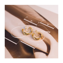 (W Dear) European and American temperament C-type ear ring No earbugles female minimalist High sense invisible mosquito coil pan ear clip