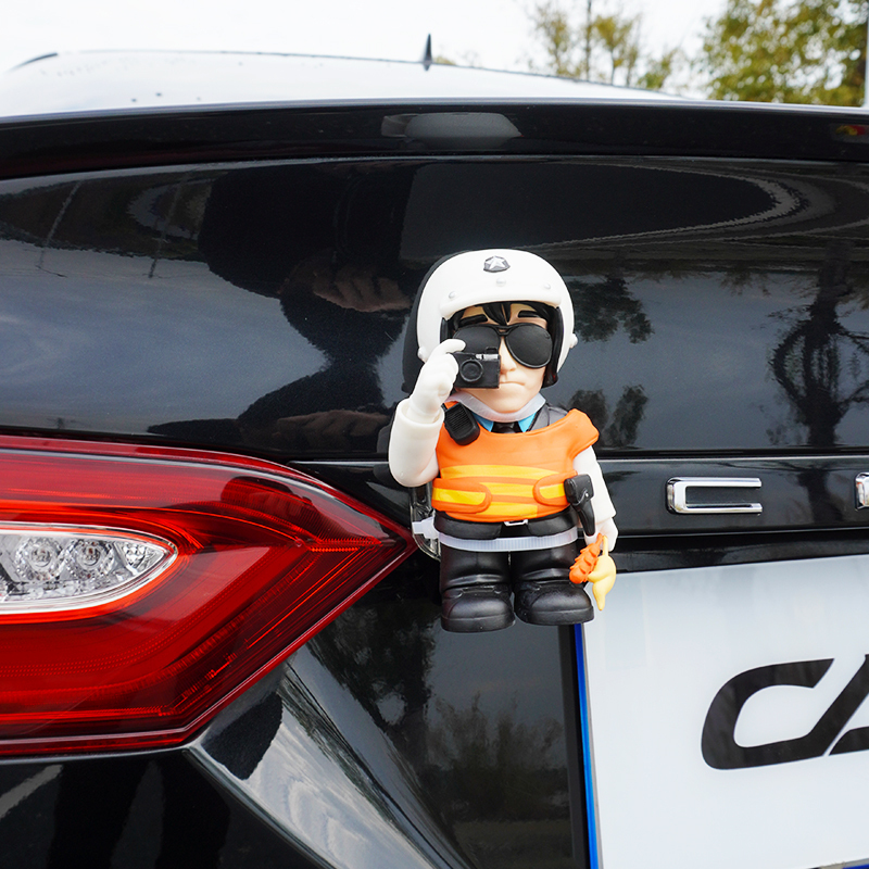 Traffic Star Figurine Car Trunk Motorcycle Electric Vehicle Decoration Car Rear Tail Hanging Ornament Trunk Accessory