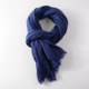Japanese solid color thin scarf dark blue navy gray