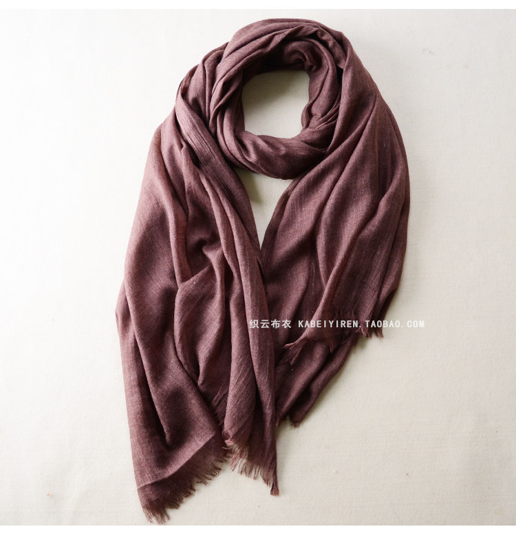 春夏季薄款男士围巾深灰色百搭黑色纯色棉麻年轻人围巾女防晒披肩详情20