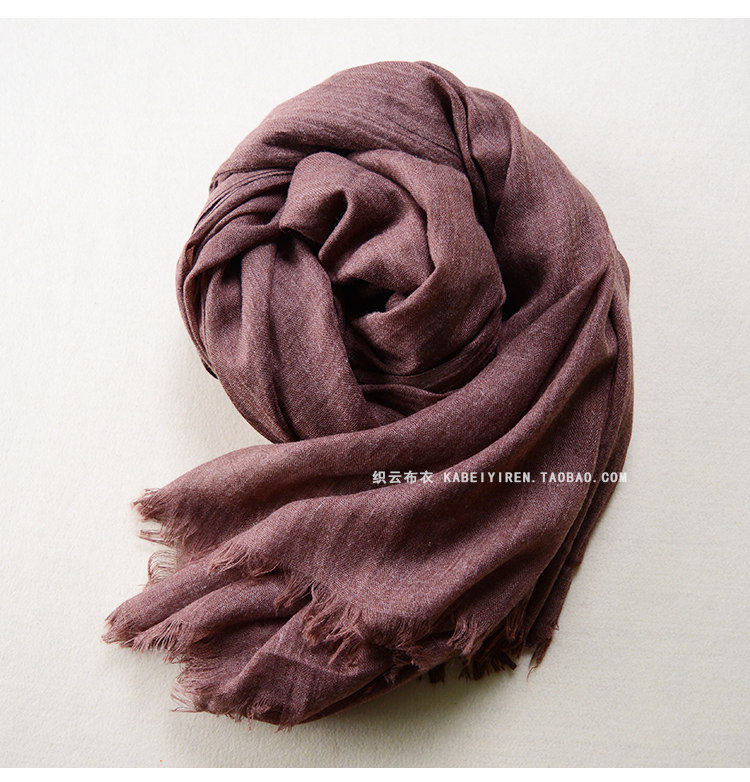 春夏季薄款男士围巾深灰色百搭黑色纯色棉麻年轻人围巾女防晒披肩详情19