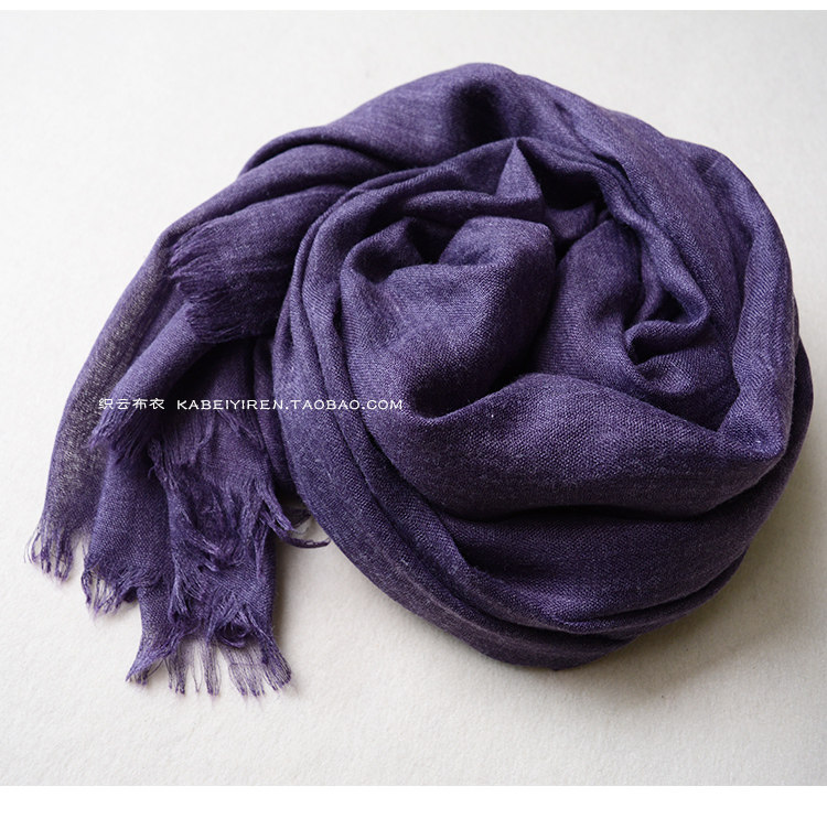 春夏季薄款男士围巾深灰色百搭黑色纯色棉麻年轻人围巾女防晒披肩详情51