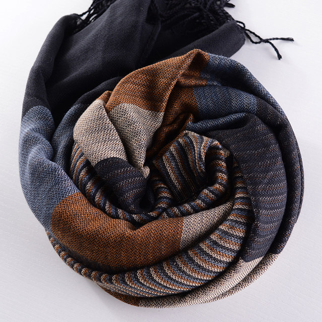 Personalized striped color matching high-end scarf for men and women