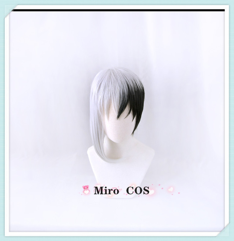 【Miro】Stone Age Light Mist Illusion Dr. Stone Wig Cosplay Black and White Color Separation Cos 【Miro】Stone Age Light Mist Illusion Dr. Stone Wig Cosplay Black and White Color Separation Cos