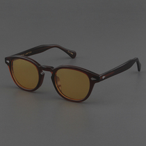 MOSCOT LEMTOSH SUNGLASSES FEMALE TIDE TRANSPARENT BROWN FRAME GLASSES LIGHT TEA COLOR POLARIZED LENSES RETRO SUNGLASSES MAN