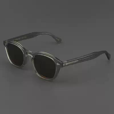 Moscott LEMTOSH sunglasses male Shawenle glasses frame retro transparent gray face brown sunglasses women tide