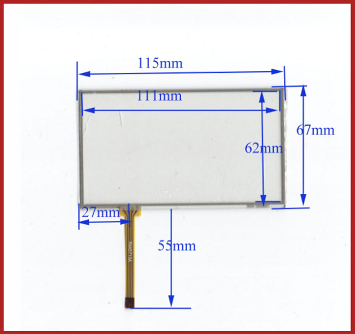 5-inch four-wire resistive touch external screen handwriting screen 115 * 67 visible 112 * 62 Universal five inch touch screen