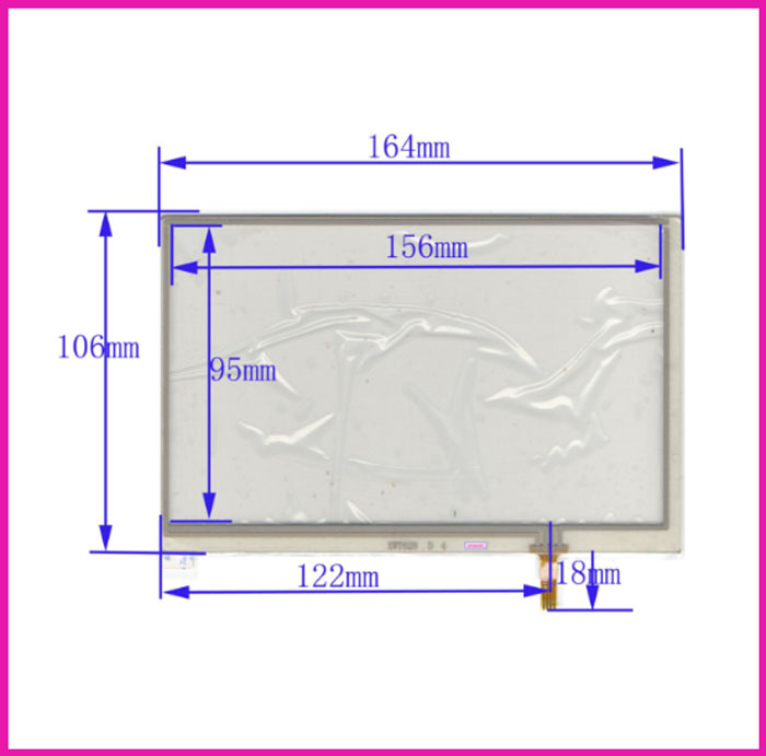 7 inch peripheral 164*106 GPS navigation touch screen industrial control exterior screen handwritten screen welding