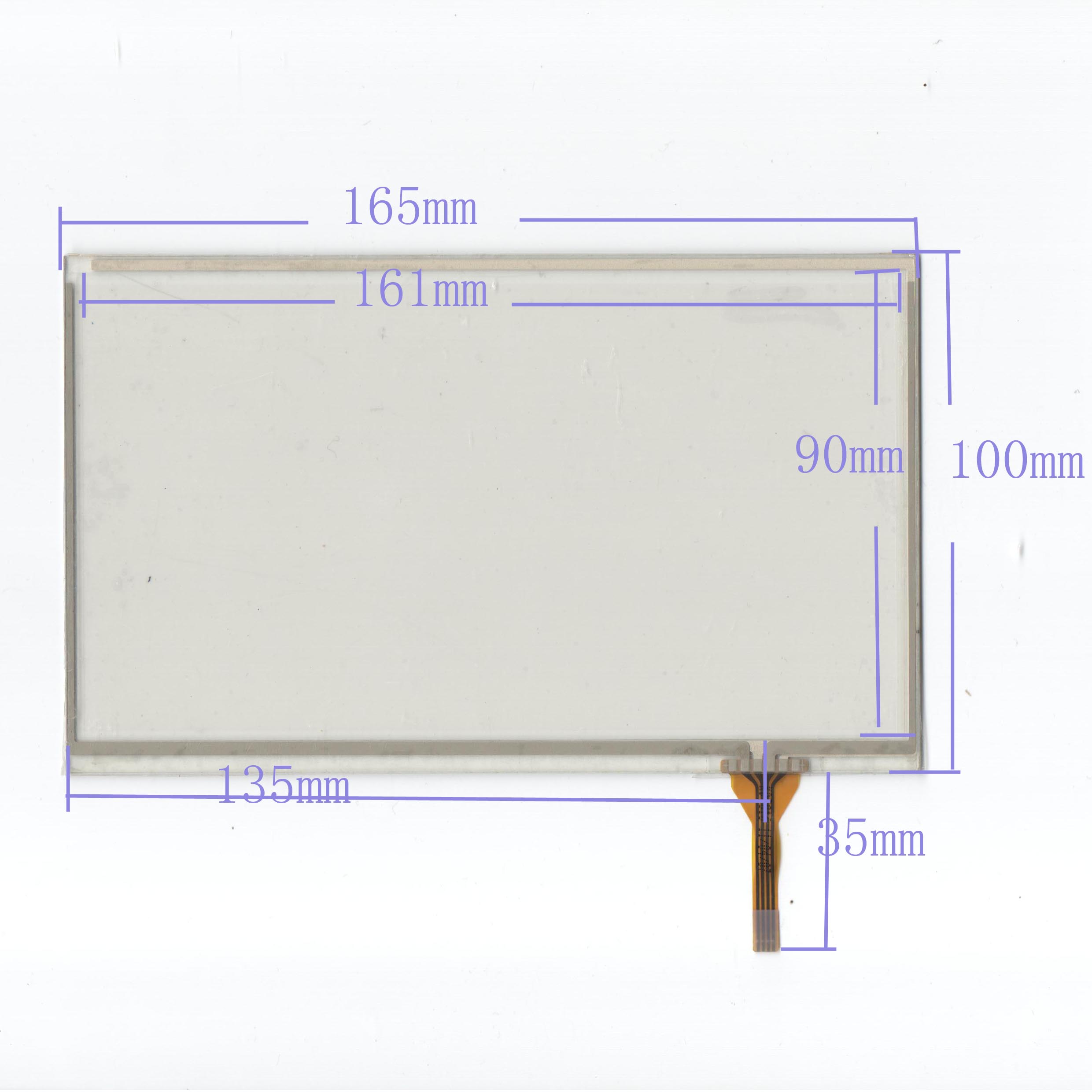 Four-wire resistance touch handwriting external screen glass 165*90MM