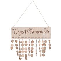 Hanging Calendar Board Reminder Plaque Home Decor Birthday