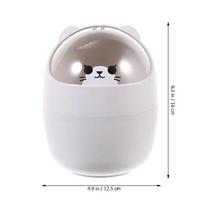 1 Pc Mini Desktop Trash Can Small Garbage Bin Lovely Waste