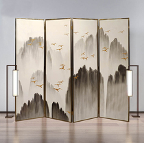 Screen hand-painted Mountain ink painting living room hotel office bedroom tea room classical simple partition folding screen