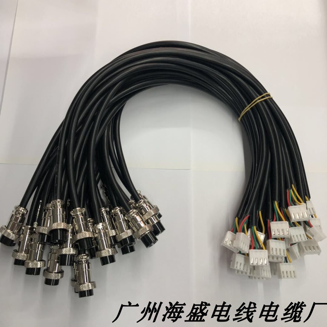 Welding GX16 aviation plug 4-core belt line XH2 5-terminal connector Power cord DC DC wire 2-core