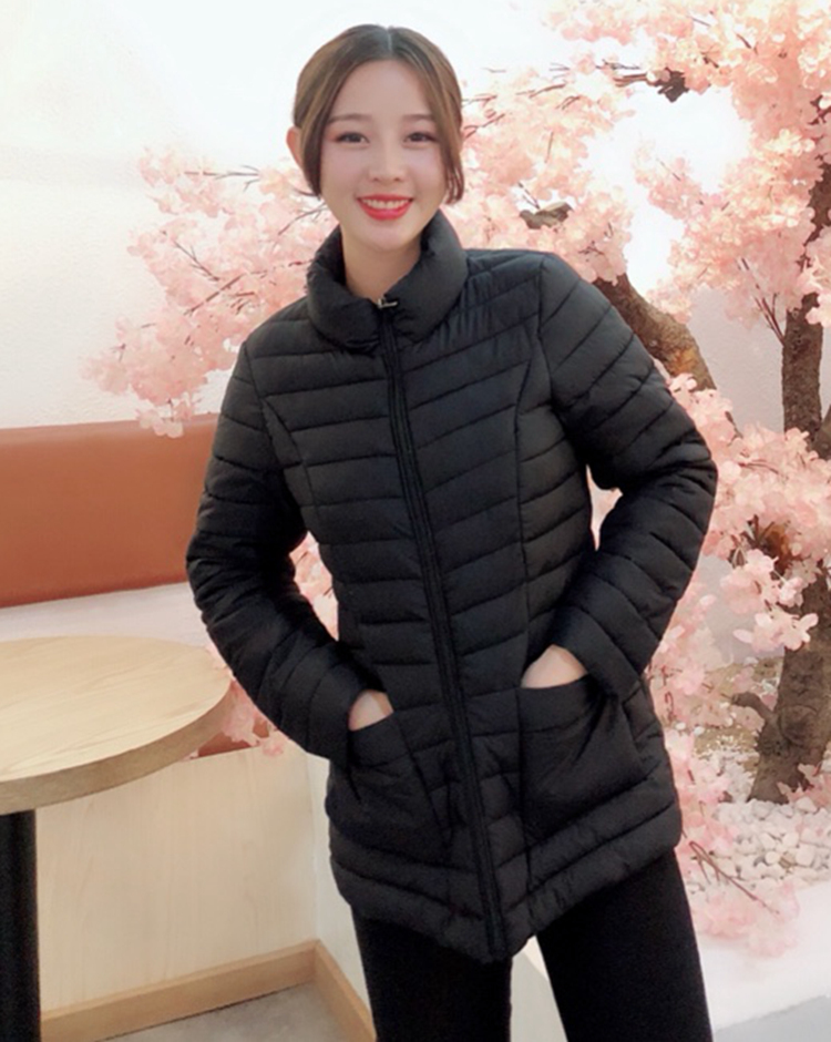 Áo cotton mới cho nữ ngắn cổ áo mỏng xuống miếng bông mỏng Phiên bản Hàn Quốc ấm áp cỡ lớn là quần áo cotton mỏng cho mẹ mẫu áo phao nữ đẹp 2021