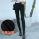 Mặc quần legging bên ngoài đeo bút chì Hàn Quốc, eo cao, chân, quần dài, giảm béo, kích thước lớn, nữ cộng với nhung, quần mùa thu dày quần thể thao nữ cá tính