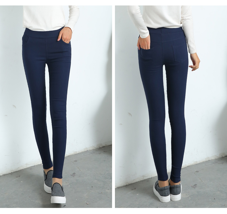 Mặc quần legging bên ngoài đeo bút chì Hàn Quốc, eo cao, chân, quần dài, giảm béo, kích thước lớn, nữ cộng với nhung, quần mùa thu dày đồ mặc nhà