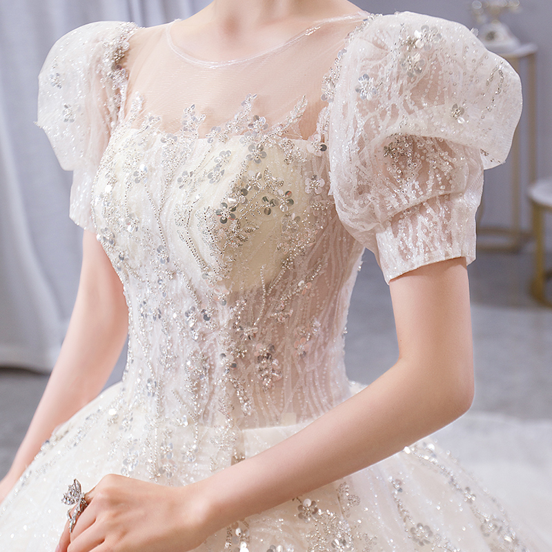 Phar-style Advanced Senses Wedding Dress 2022 New Summer Bridal Sensuo Super-Fairy small tug lavish Heavy Industries