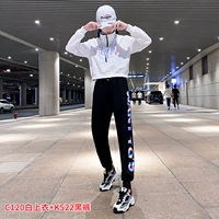 JC120白上衣+K522黑裤