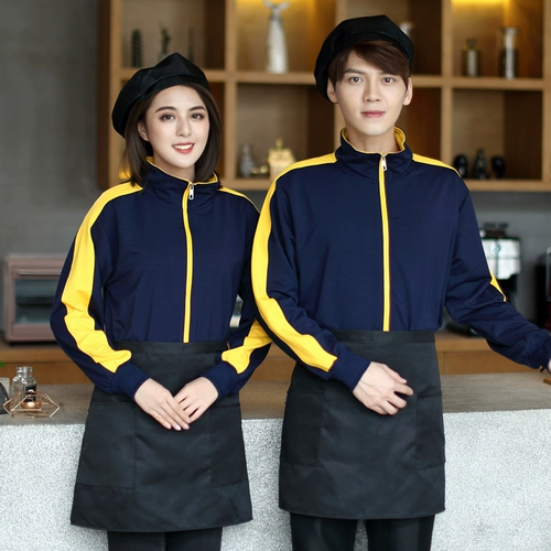 Отец -официант, работающий на официант Long -Ресторан Supermarket Supermarket Restaurant Restaurant Restaurant Fast