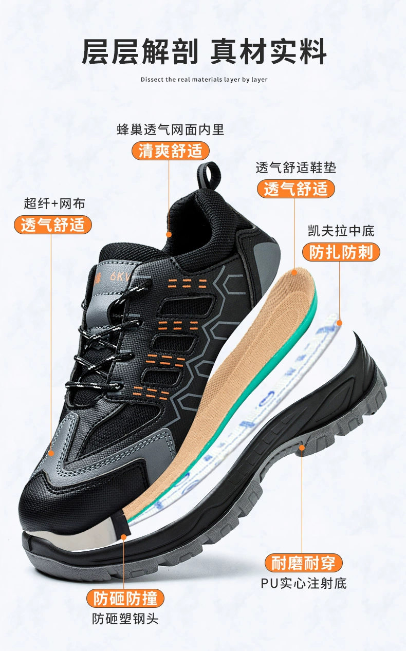 Men's labor protection shoes, anti-smash, anti-puncture, safe and lightweight, Laobao steel-toe construction site electrician insulated work shoes, autumn