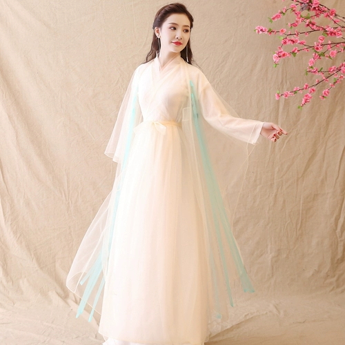 小训狐 Байцянский древний костюм ханфу женщины супер сказочные текущие сказочный костюм в китайском стиле Гупхенг танцевальный спектакль костюм лето