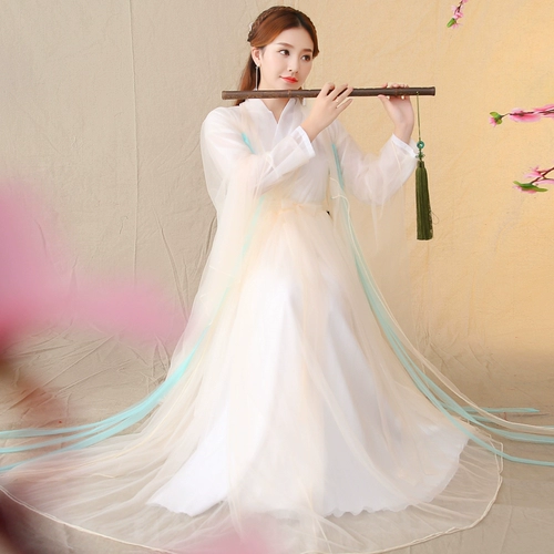 小训狐 Байцянский древний костюм ханфу женщины супер сказочные текущие сказочный костюм в китайском стиле Гупхенг танцевальный спектакль костюм лето