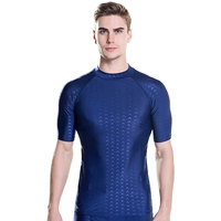 61501 Синий твердый купальник