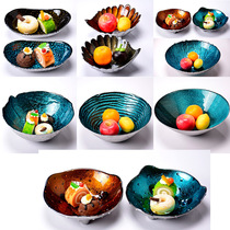 Manufacturer Eurostyle Minimalist Plated Glass Fruit Pan Bar KTV Rectangular Round Color NEW Recommendation Department Store