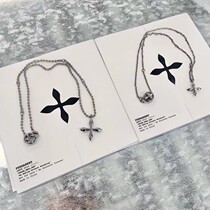 Shunfeng SMFK official direct mail bright silver cross flower compass pendant necklace