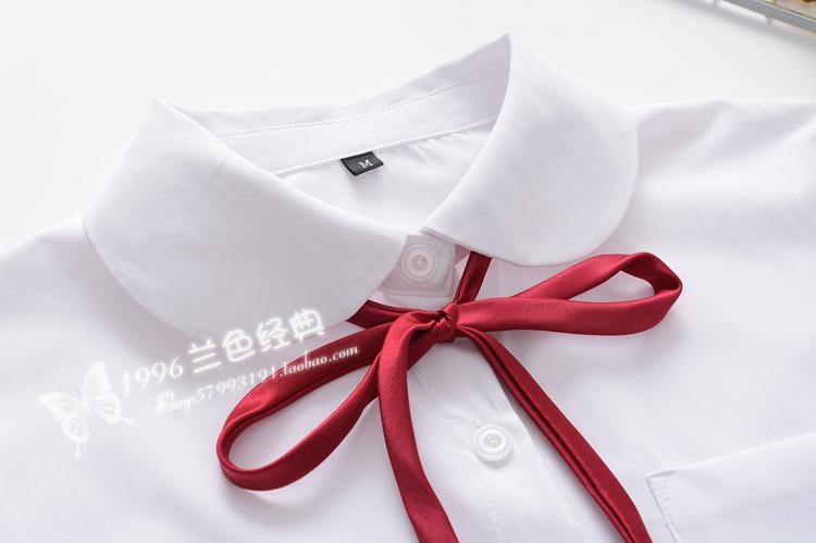 Đại học Nhật Bản gió cổ tròn trắng áo dài tay đồng phục JK cổ áo búp bê mỏng dễ thương áo sơ mi nữ dễ thương áo sơ mi nữ