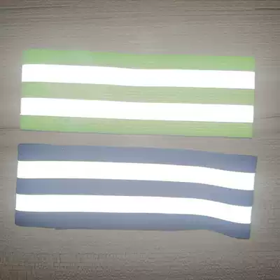 Night running reflective 3m bright men's and women's arm ring wrist guard band warning strip custom outdoor riding black elastic arm strap