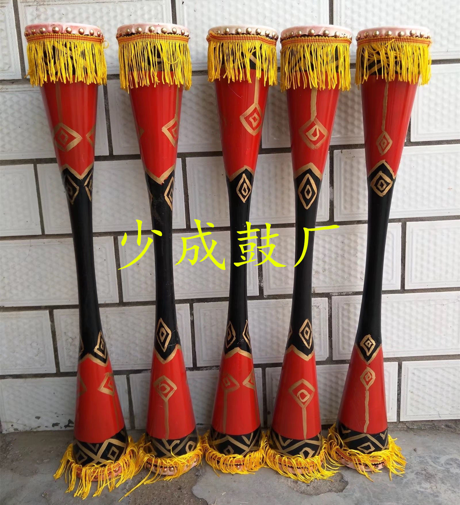 Yao Chu Drum Long Drum Children Slim Waist Drum National Dance Drum Bull Leather Drum Adult Drum Props Drum