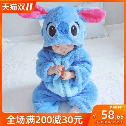 Детский демисезонный комбинезон, комплект, динозавр, демисезонная милая пижама для выхода на улицу