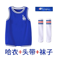 Синяя повязка на голову, носки