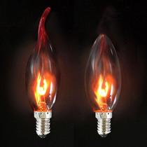  Power-saving E14 flame bulb led light source Tungsten wire Retro yellow red simulation flame candle God and Buddha decorative light