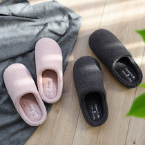 Winter cotton slippers womens bags and couples home home warm soft thick bottom non-slip moon cotton slippers men