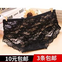 Jacquard sexy ren tam giác cotton 裆 cô gái cám dỗ lưới rỗng eo thấp trong suốt đồ lót phụ nữ bán buôn lọt khe nam