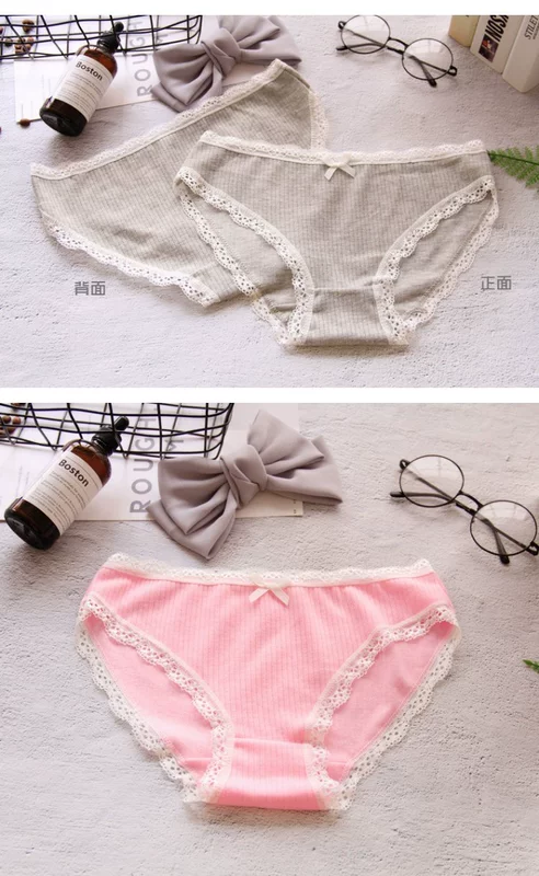 Quần lửng ren bé gái đồ lót gợi cảm thoáng khí bên quần vải cotton 裆 quần short bán buôn